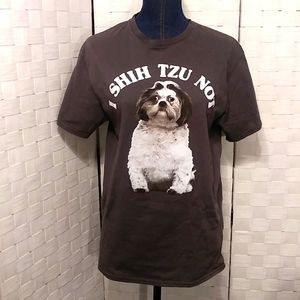 I Shih Tzu Not gray M tee shirt dog 💙🐕